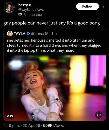 She detached her pussy, melted it into titanium and steel, turned it into a hard drive, and when they plugged it into the laptop this is what they heard