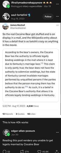 This post is a cocaine bear cognitohazard. Read at your own risk.